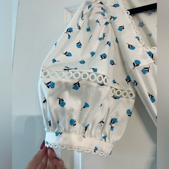 Kate Spade white puff sleeved dress - Picture 4 of 5